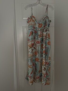 Blu Pepper Island print maxi dress size Large